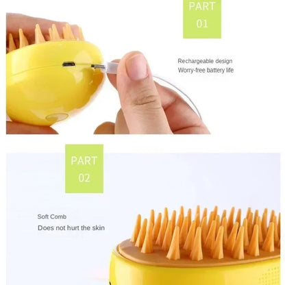 Cepillo con vapor para el cuidado de tu mascota